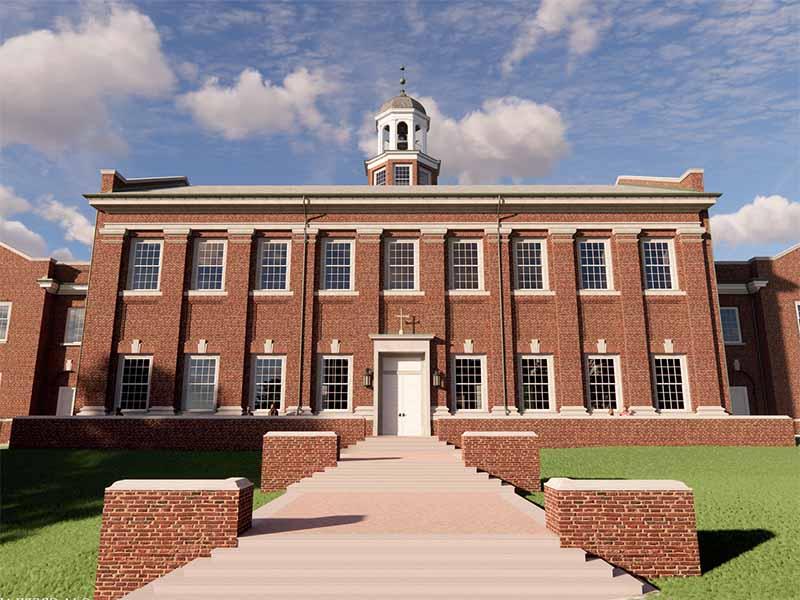 Rendering of the Library exterior